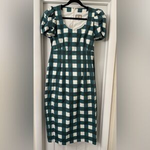 Worn Once! Juniper Warped Gingham Alexandra Dress